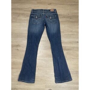 Levis 524 Jeans Womens Sz 5 Boot Cut Too Superlow Stretch Light Wash Denim 26x29